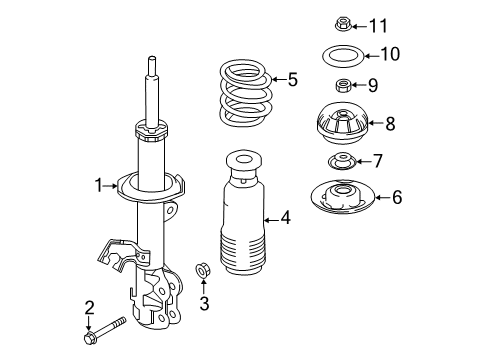 2023 Nissan Kicks Struts & Components - Front Diagram