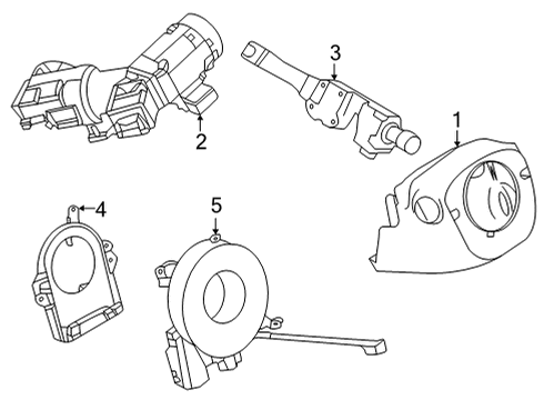 2024 Nissan Versa Shroud, Switches & Levers Diagram