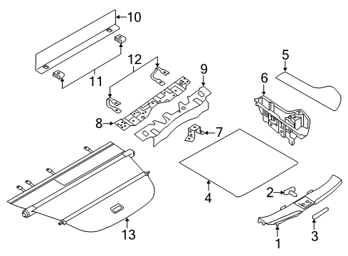 2020 Nissan Murano Interior Trim - Rear Body Diagram
