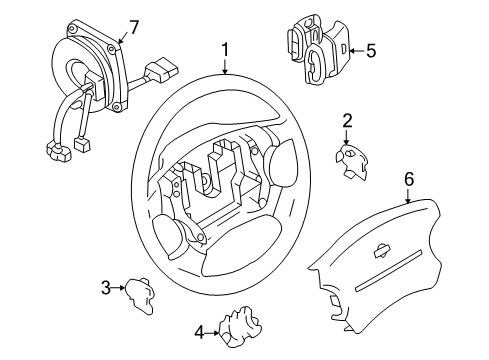 Steering Wheel Diagram for 48430-7B408