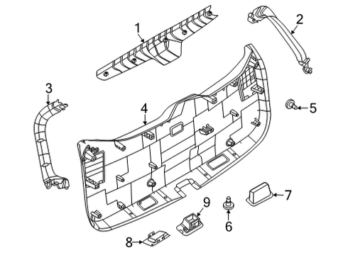 2023 Nissan Pathfinder Interior Trim - Lift Gate Diagram
