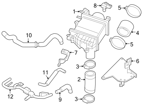 2023 Nissan Z HOSE-AIR,INLET Diagram for 14463-6GP0A