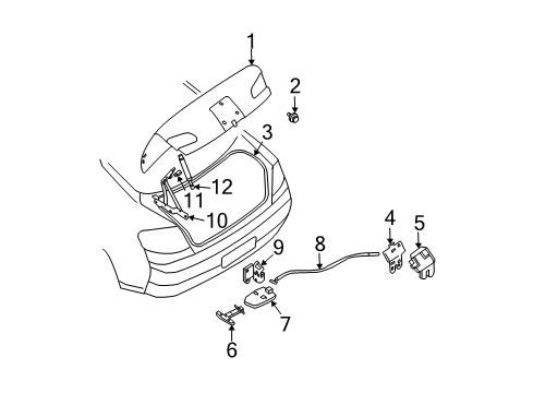 Lock Assembly-Trunk Diagram for 84630-AL500