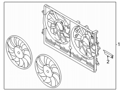 2022 Nissan Rogue Cooling System, Radiator, Water Pump, Cooling Fan Diagram 1