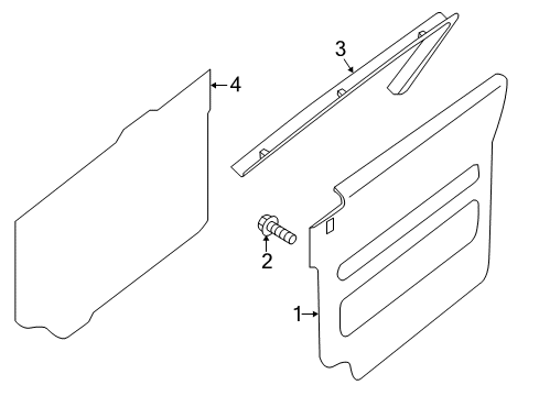 2021 Nissan NV 3500 Interior Trim - Side Door Diagram 2