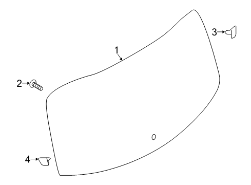 2022 Nissan Leaf Glass - Lift Gate Diagram