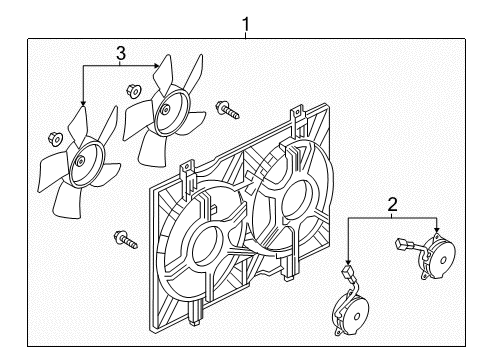 2020 Nissan NV 200 Cooling System, Radiator, Water Pump, Cooling Fan Diagram 1
