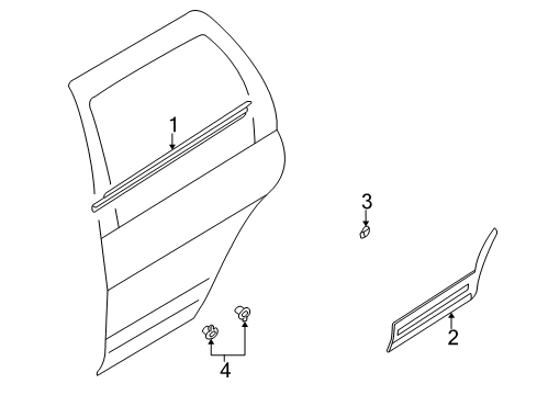 MOULDING - Rear Diagram for 82871-1W314