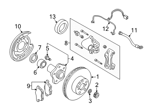 Bearing-Rear Axle,Inner Diagram for 43210-AG000