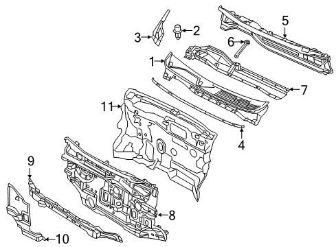 2020 Nissan NV 200 Cowl Diagram