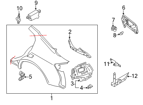 Bracket - Rear Diagram for 85042-AL500