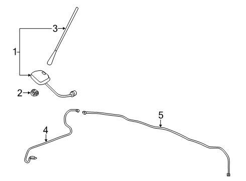 2020 Nissan Kicks FEEDER-ANTENNA Diagram for 28242-5R01B