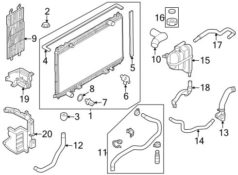 2024 Nissan Z HOSE-RADIATOR,UPPER Diagram for 21501-6GR0C