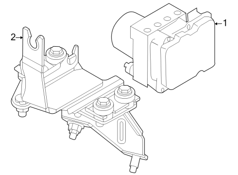 2023 Nissan Z ACTUATOR & ECU ASSY-ANTISKID Diagram for 47660-6HY9C