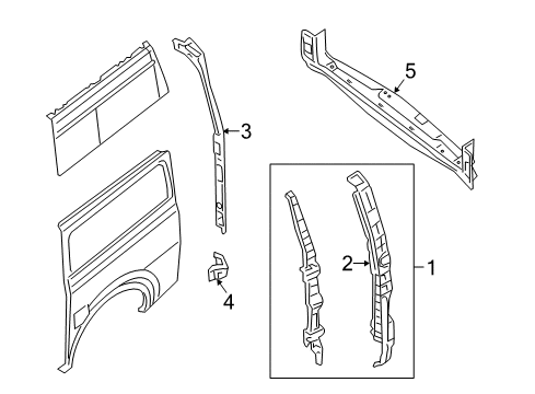2021 Nissan NV 3500 Rear Body Diagram 1