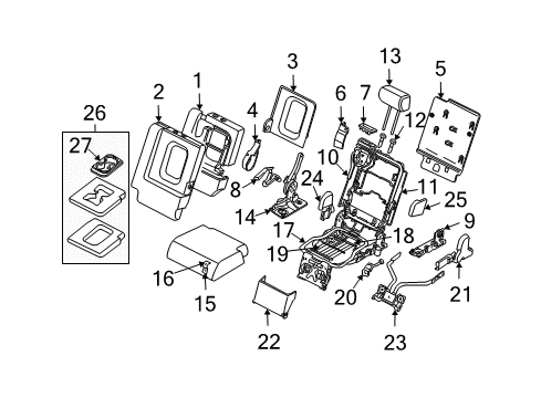 Armrest R/S Gry Diagram for 88710-ZQ11C