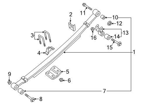 2023 Nissan Titan XD Rear Suspension Diagram
