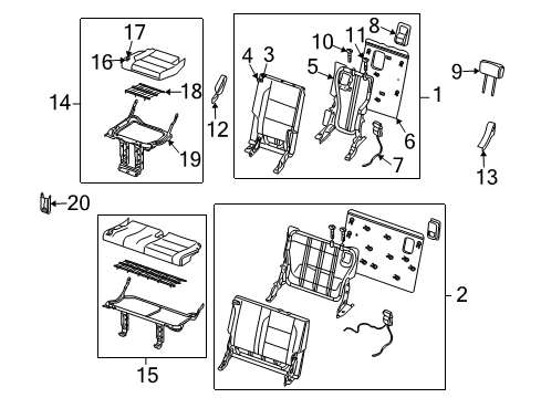 Cushion Assembly - 3RD Seat, RH Diagram for 89300-ZC40B
