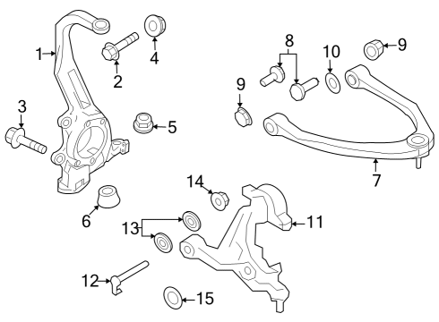 2023 Nissan Z LINK COMPL-FRONT SUSPENSION,UPPER RH Diagram for 54524-6GP0A