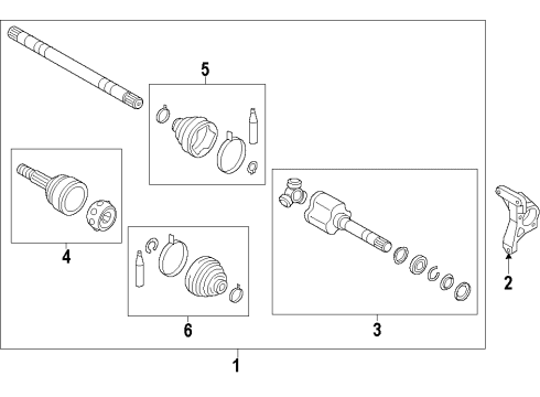 2020 Nissan NV 200 Axle Shafts & Joints, Drive Axles Diagram