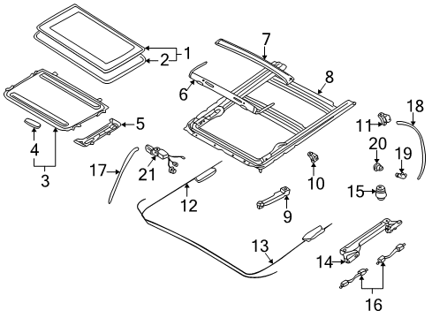 Motor Assembly-SUNR Diagram for 91295-AR010