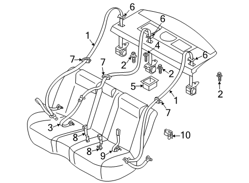 Protector Seat Diagram for 88317-4P000