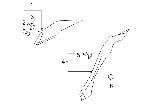 GARNISH-Rear Wh Diagram for 76917-AL501