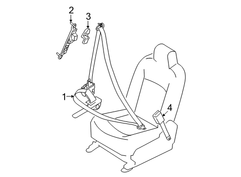 2022 Nissan Rogue Sport Seat Belt Diagram 1