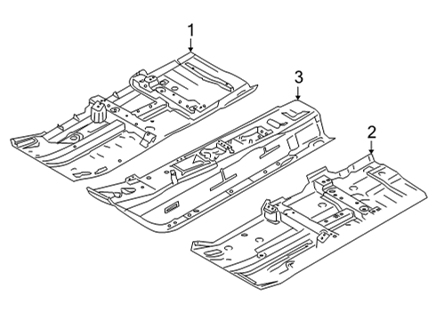 2022 Nissan Versa Floor & Rails Diagram