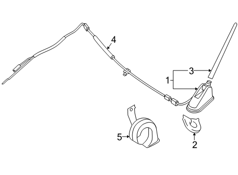 Feeder-Antenna Diagram for 28242-CG000