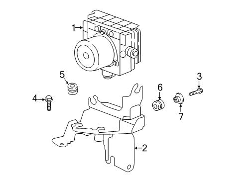 Bracket-ACTUATOR,ANTISKID Diagram for 47840-5ES0B