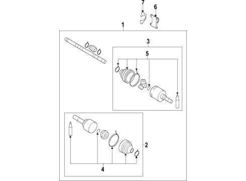 2022 Nissan Leaf Axle Shafts & Joints, Drive Axles Diagram