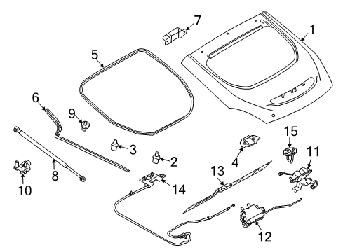 2020 Nissan 370Z Gate & Hardware Diagram