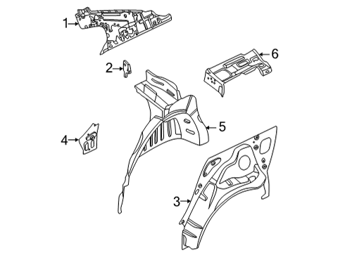 2022 Nissan Versa Inner Structure - Quarter Panel Diagram