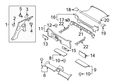 Finisher-Rear Parcel Shelf Diagram for 79910-1ES0A