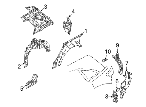 Extension-Rear Diagram for 76719-CG000