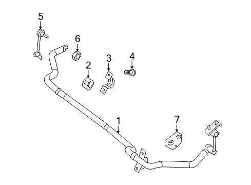 2021 Nissan NV 3500 Stabilizer Bar & Components - Rear Diagram