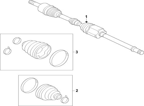 thumbnail image 2 of Evan-Fischer Front CV Axle For Nissan Pathfinder 2005-2012 – Driver Or Passenger Side, 4WD, 1 Piece 2 of 6