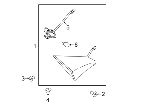 2024 Nissan Kicks Combination Lamp Assy-Rear,LH Diagram for 26555-5R05A