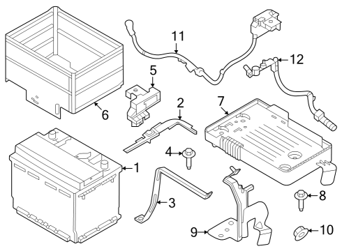 2024 Nissan Sentra TRAY-BATTERY Diagram for 24428-6LX0A