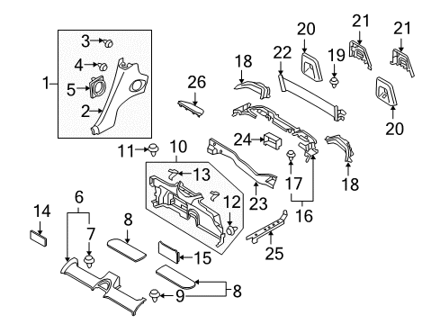 Finisher-Rear Parcel Shelf Diagram for 79952-1ES0A