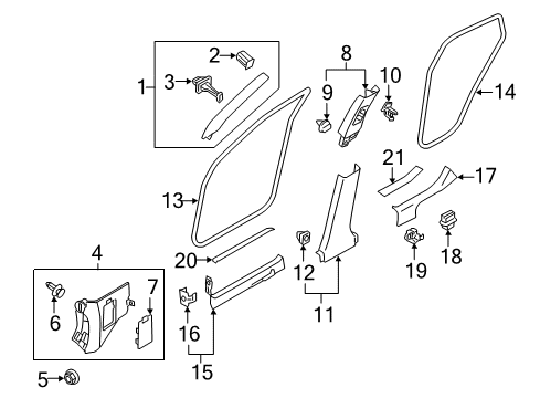 GARNISH-Center Diagram for 76914-1BA0A