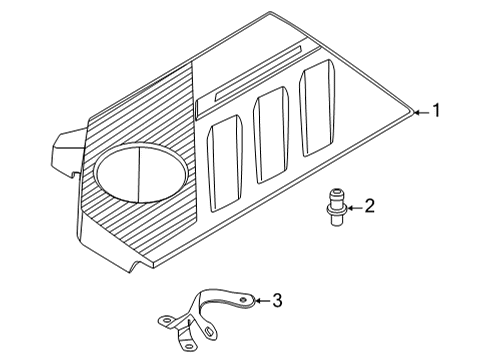 2023 Nissan Rogue Engine Appearance Cover Diagram
