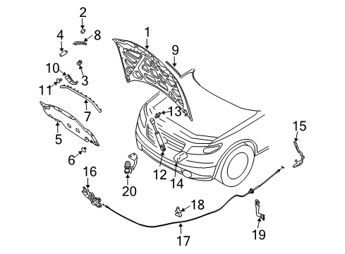 Seal-Hood,Front Diagram for 65822-CG000