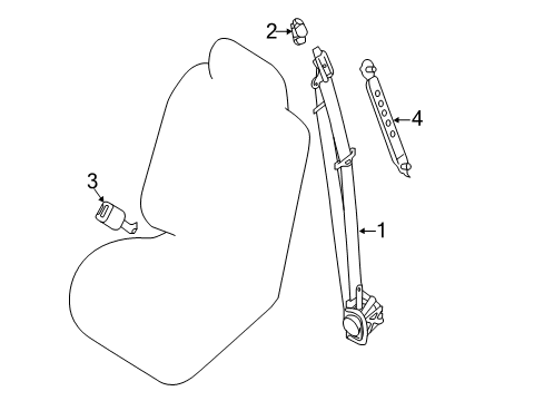 2020 Nissan NV 3500 Seat Belt Diagram 1