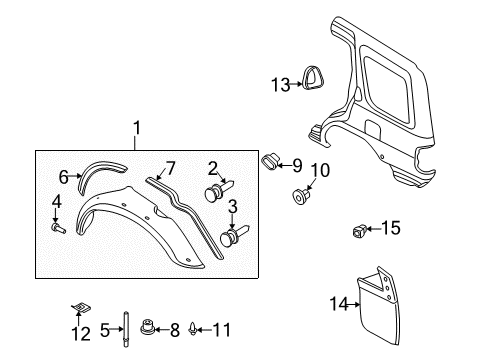 ESCUTCHEON-Outs Diagram for 78180-1W312