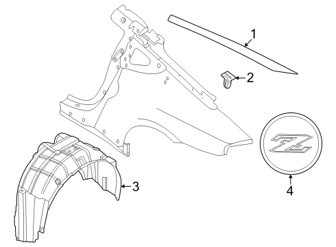 2024 Nissan Z EMBLEM-REAR FENDER Diagram for 78897-6GP0A