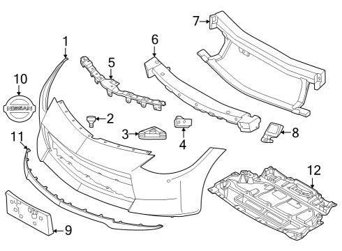 2023 Nissan Z FASCIA-FRONT BUMPER Diagram for FBM22-6GP1H