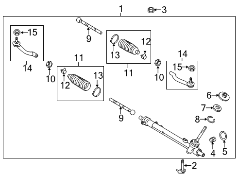 2020 Nissan NV 200 Steering Column & Wheel, Steering Gear & Linkage Diagram 3
