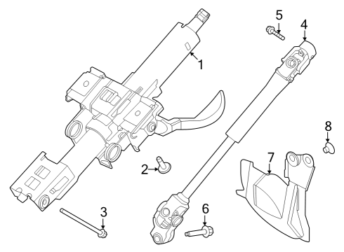 2023 Nissan ARIYA JOINT ASSY-STEERING COLUMN,LOWER Diagram for 48080-5MP0A